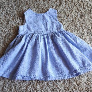 H&M dress blue baby girl size 6-9M